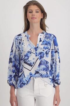 Airy polaroid pattern blouse