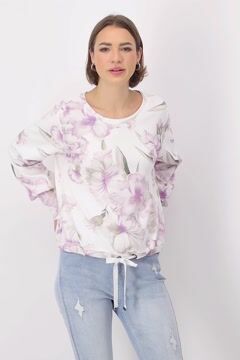 Sweatshirt with floral print