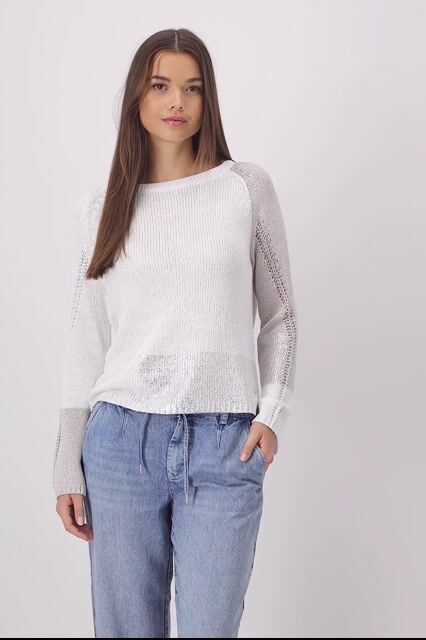 Colour block knitted jumper