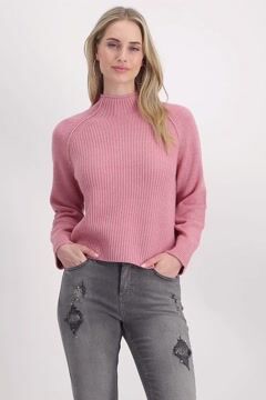 Jumper with mix of textures