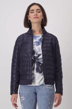 Quilted jacket with neoprene