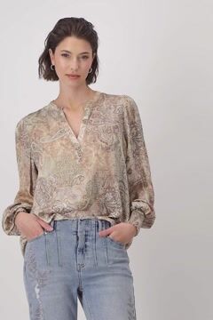 Paisley-pattern blouse