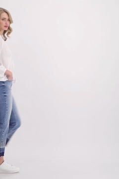 7/8 Bootcut Jeans mit Strass Steinen