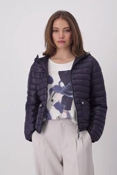 Quilted jacket with sweatshirt material